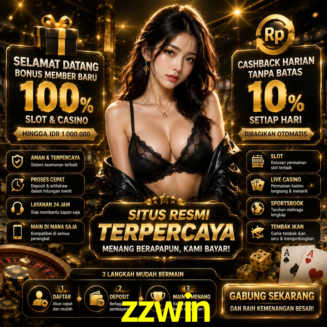 Bônus e prêmios zzwin